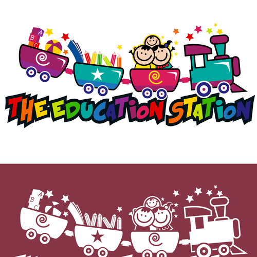 Kindergarten design with the title 'logo for the education station'