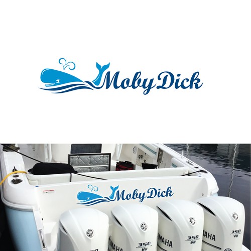 Sailing logo with the title 'Moby Dick Logo for Million Dollar Boat'