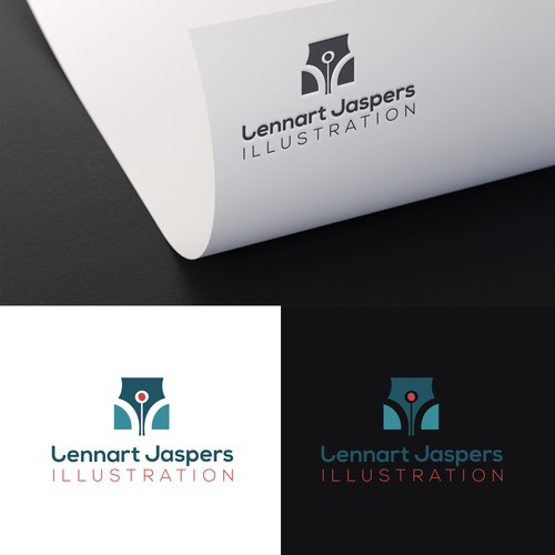 Content logo with the title 'Communicative logo for a designer turning illustrator'