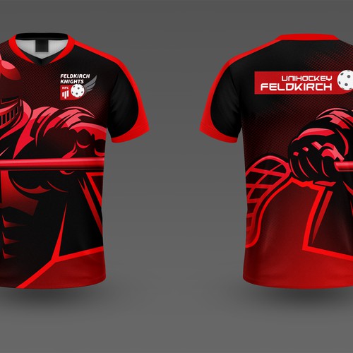 Spartan helmet design with the title 'jersey hockey team for Feldkirch knight'