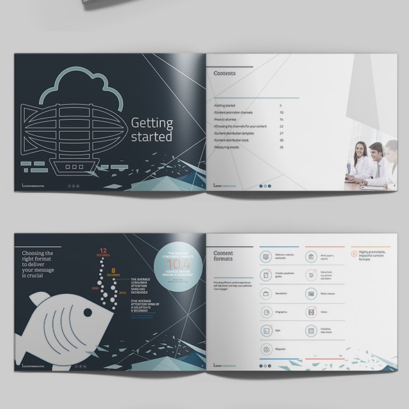 White paper design with the title 'Ebook for financial services'