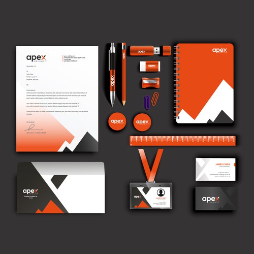 Orange and black logo with the title 'apex visibility'