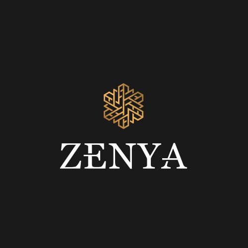 Brand logo with the title 'ZENYA'