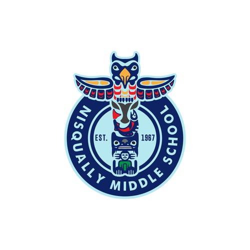 Whale logo with the title 'totem pole'