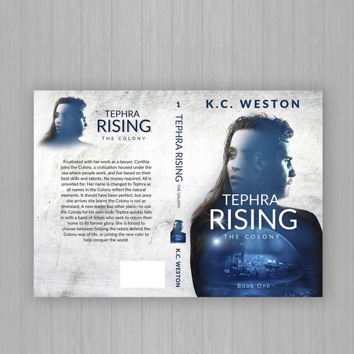 Professional book cover with the title 'Tephra Rising by K.C. Weston'