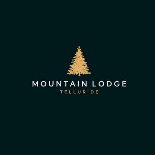 Contemporary logo with the title 'Mountain Lodge Telluride Logo'