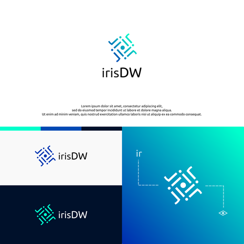 Vortex design with the title 'Modern logo for IrisDW'