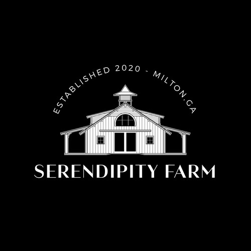 Barn logo with the title 'Serendipity Farm'