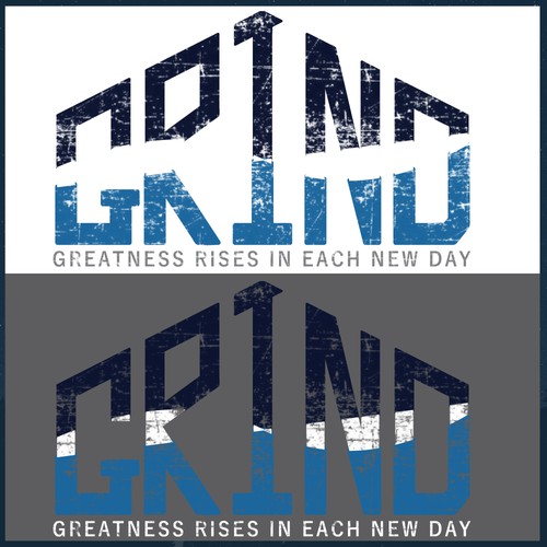 Motivational logo with the title 'GRIND  (greatness rises in each new day)'