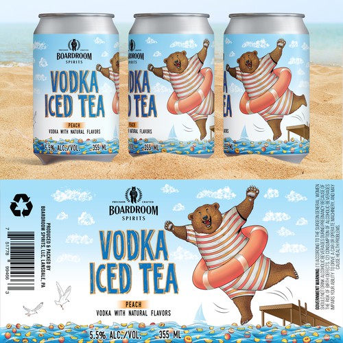 Product label with the title 'Canned cocktail label'