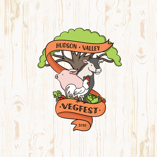 Vegetarian logo with the title 'Logo concept for VegFesr'