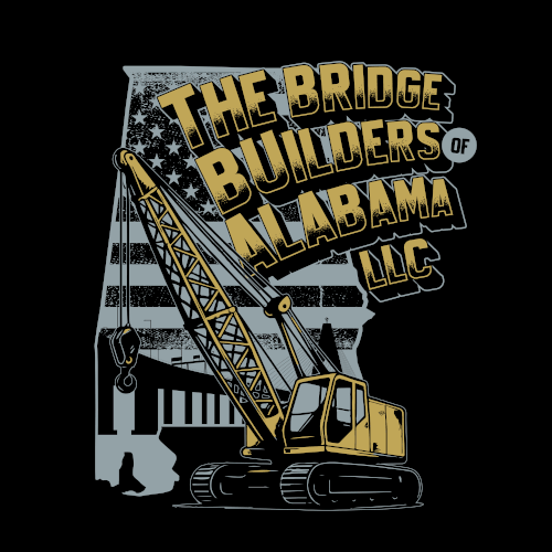 Construction t-shirt with the title 'Bridge Builders of Alabama LLC'
