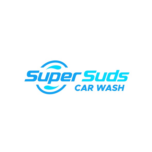 Carwash logo with the title 'Super Suds Car Wash'