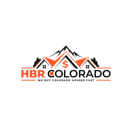 Real estate logo with the title 'HBR Colorado-We Buy Colorado Houses Fast'