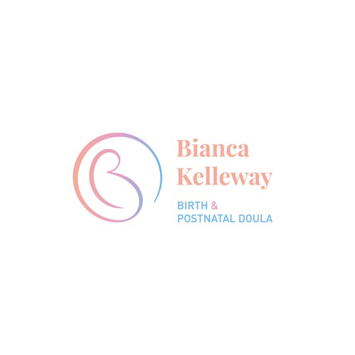 Yoga brand with the title 'Bianca Kelleway - Logo Design'