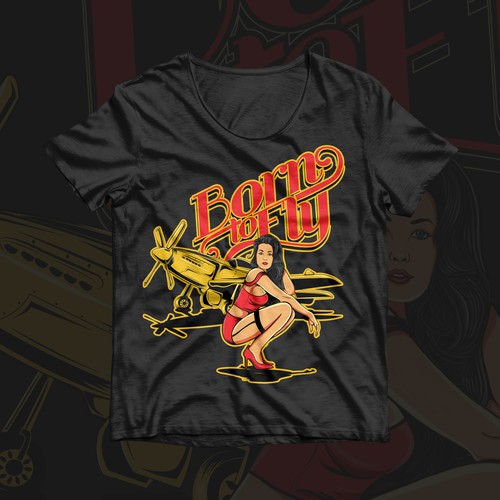 Religious t-shirt with the title 'illustration for born to fly'