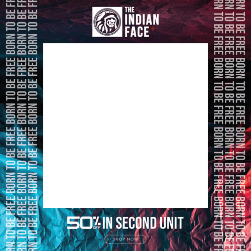 Post design with the title 'The Indian Face social media banner'