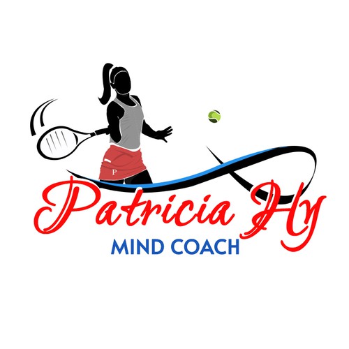 Badminton logo with the title 'Logo Design for an ex-professional tennis player and presently a mental strength coach'