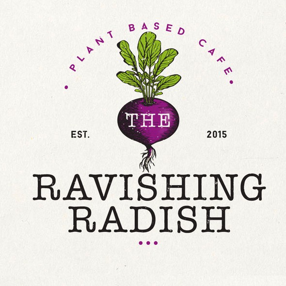 Cuisine logo with the title 'Logo Design For Ravishing Radish'