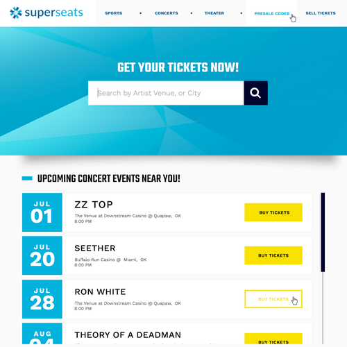 Event website with the title 'Landing Page'