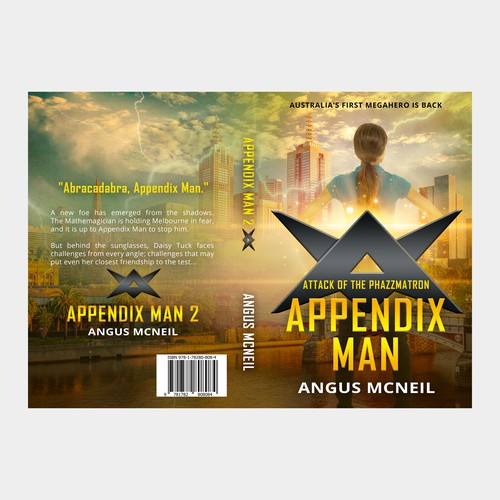 Superhero book cover with the title 'Superhero Fantasy Cover '