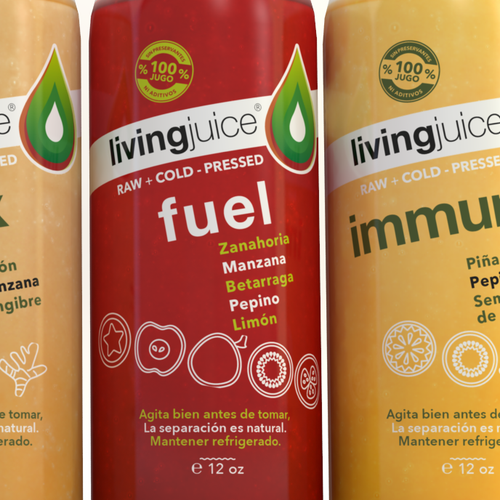 Clear packaging with the title 'Natural Juice Label'