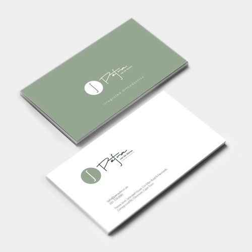 Handwritten brand with the title 'Logo for Orthodontist in the cosmetic dentistry'