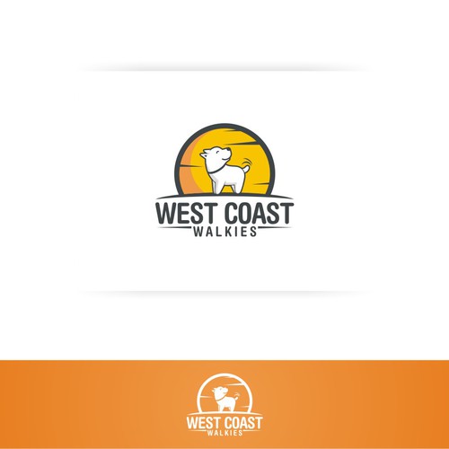 Conceptual logo with the title 'West Coast Walkies'