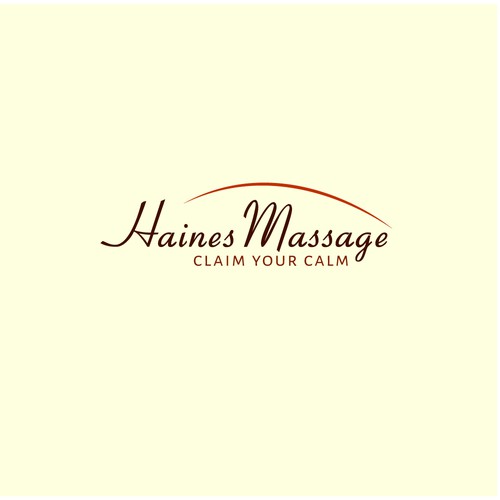 Calm logo with the title 'Logo Concept for Massage Business'