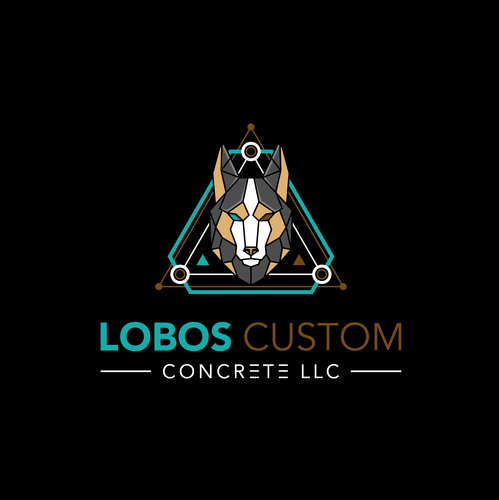 Concrete design with the title 'Logo for Lobos Custom Concrete'