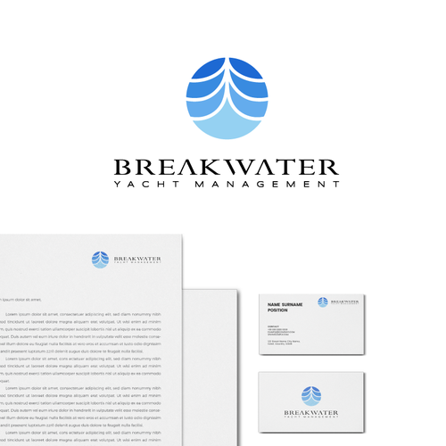 Ocean brand with the title 'Luxury Yachting Service - Serenity, Relaxation, Adventure, and Fun!'