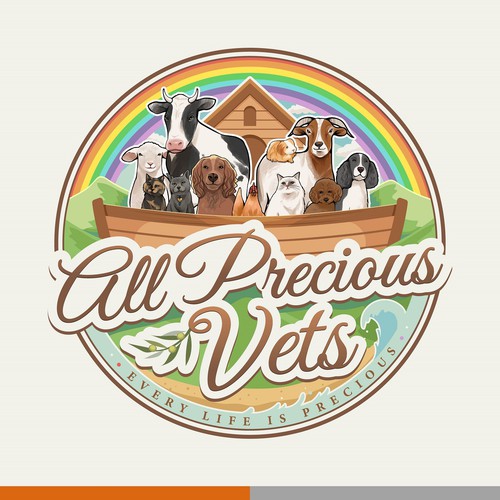 Veterinary brand with the title 'Logo design for All Precious Vets'