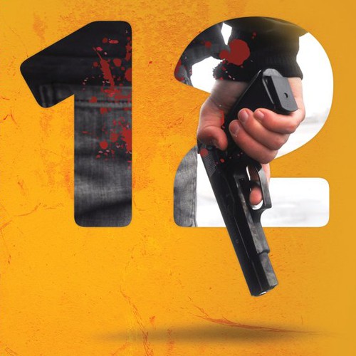 Bullet design with the title 'Thriller & crime book cover - 12'
