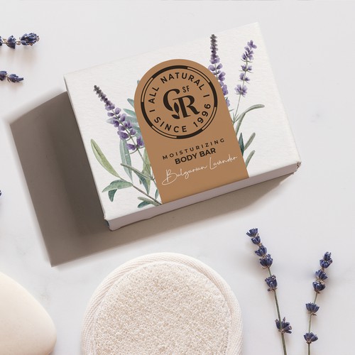 Professional packaging with the title 'Griffin Soap Bar'