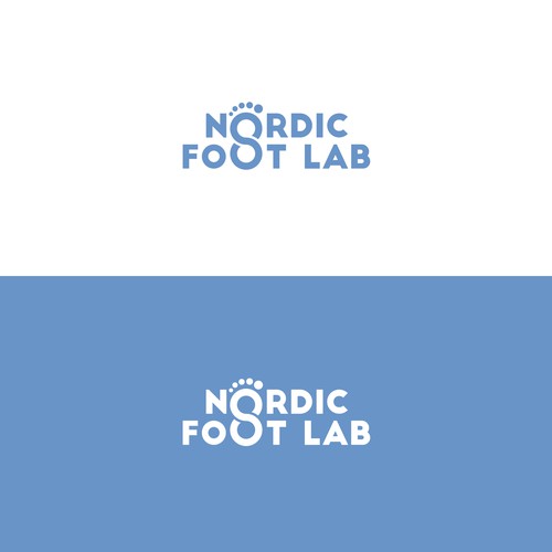 Leg logo with the title 'Nordic Foot Lab Logo Concept'