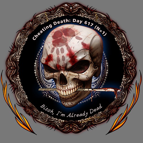 Skull illustration with the title 'T-shirt design'