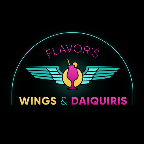 80s design with the title 'Bar Sign in Retro Style'