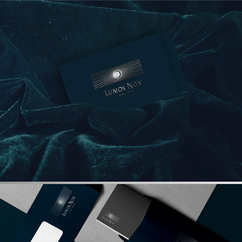 Moon brand with the title 'Ancient, elegant, Harry Potter-related logo'