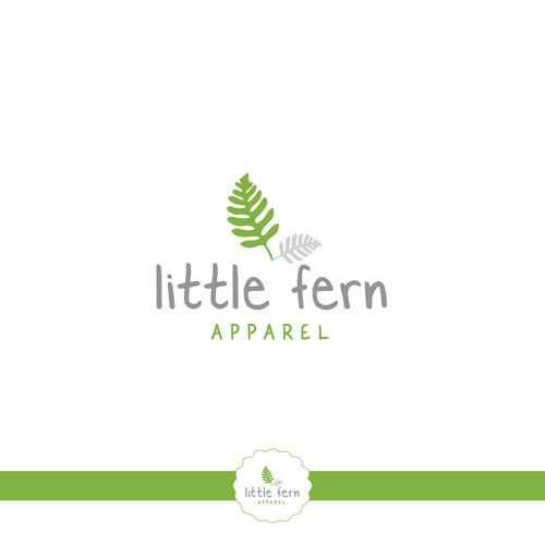 Fern logo with the title 'Little fern apparel'