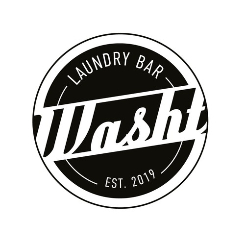 Dry cleaner logo with the title 'Logo Design'