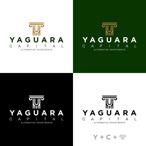 Trust design with the title 'A bold statement of a financial company showing a column of trust'