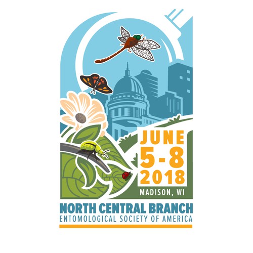 Insect design with the title 'logo for an organizations annual meeting'