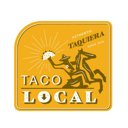 Local logo with the title 'Taco shop logo'
