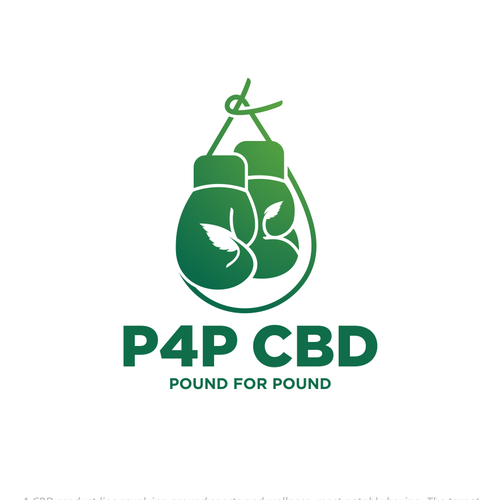 Leaf design with the title 'P4P CBD logo (Pound for Pound)'
