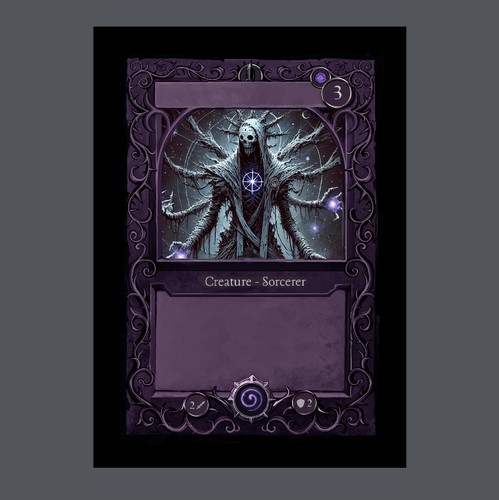 Magical illustration with the title 'Concept game card '