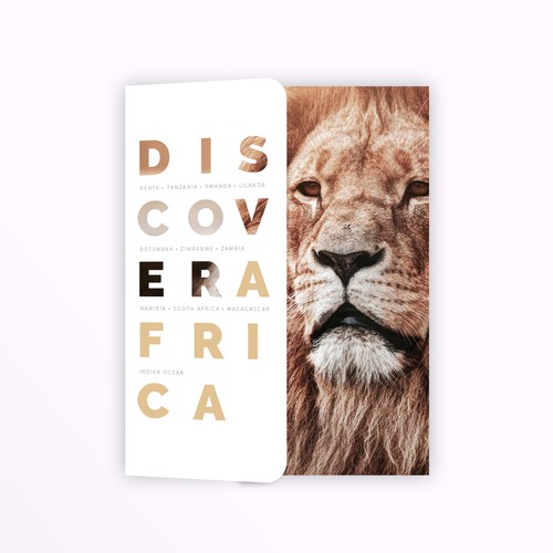 African design with the title 'Bold Folder for Safari Partners'