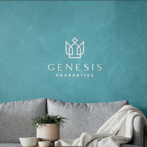 Apartment logo with the title 'Logo design for Genesis Properties'