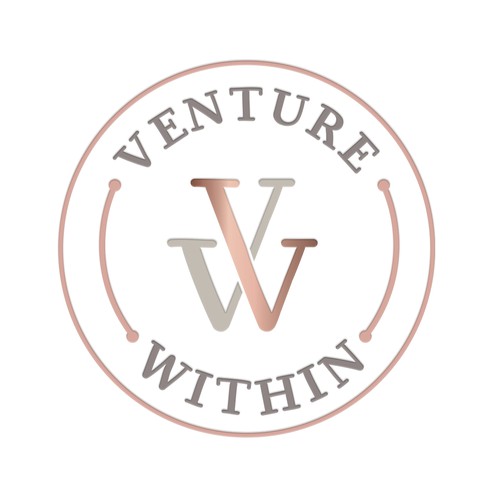 Rose gold logo with the title 'Badge Logo for Psychotherapy Practice'