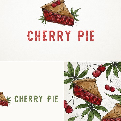 Pie design with the title 'Cherry pie '