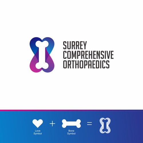 Bone logo with the title 'hospital logo desgn'